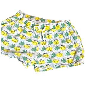 ZARA‎ Girls Pineapple Print Blue & Yellow with Pockets Shorts